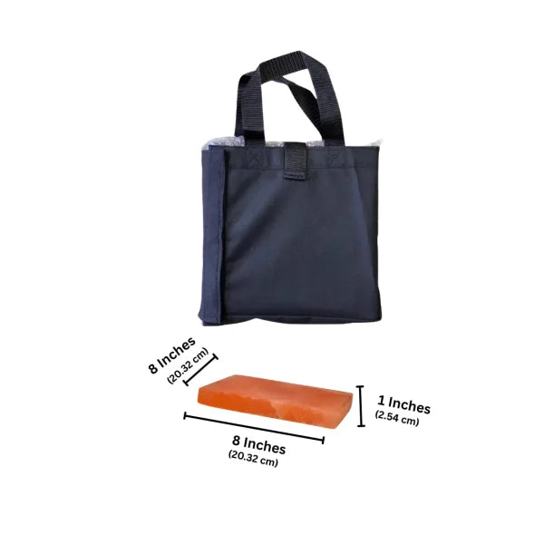 Himalayan Salt Cooking Block Carry Bag – Fits 8 x 8 x 1 & 8 x 8 x 2 Inch Slabs