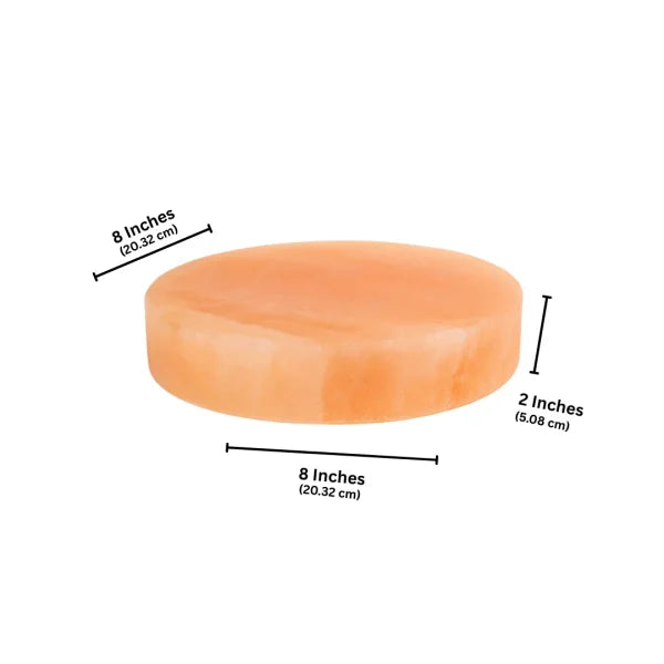 Himalayan Salt Cooking Block Slab | Round | Medium | 8 x 8 x 2 Inch