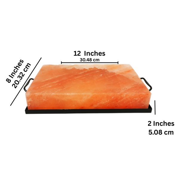 Iron Himalayan Salt Block Holder | 12 x 8 x 2 | Black