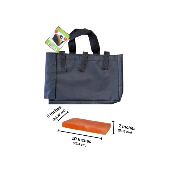 Himalayan Salt Cooking Block Carry Bag – Fits 10x8 & 12x8 Inch Salt Slabs (1.5” & 2” Thick)