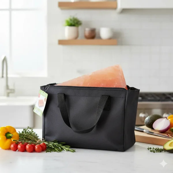 Himalayan Salt Cooking Block Carry Bag – Fits 10x8 & 12x8 Inch Salt Slabs (1.5” & 2” Thick)