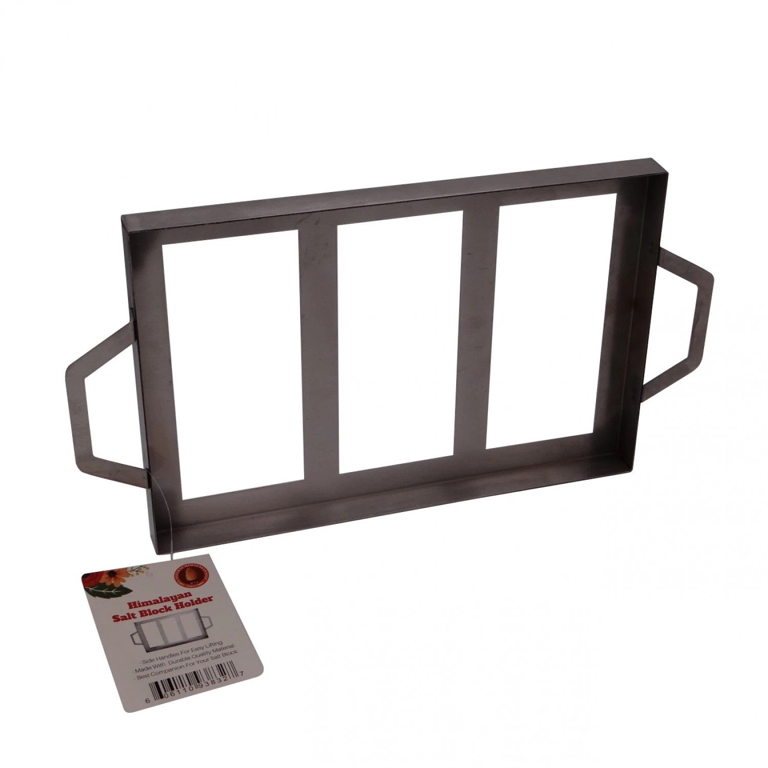 Stainless Steel Himalayan Salt Block Holder – Fits 12 x 8 x 2 Inch & 12 x 8 x 1.5 Inch Salt Blocks