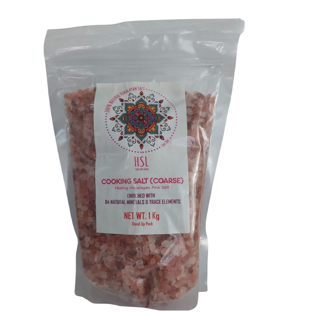 Himalayan Pink Cooking Salt Ziplock | Coarse | 1kg