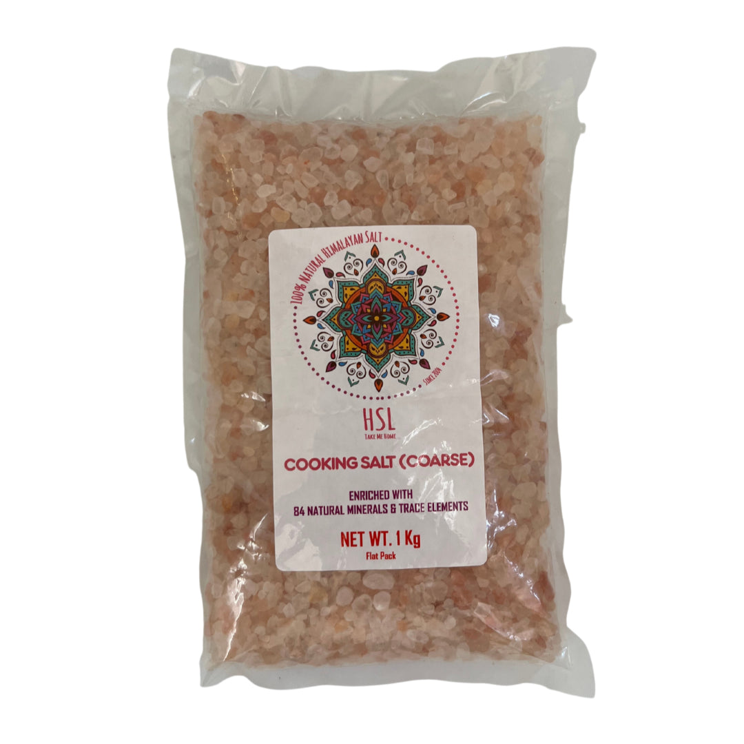 Himalayan Pink Cooking Salt | Flat Pack | Coarse | 1 Kg