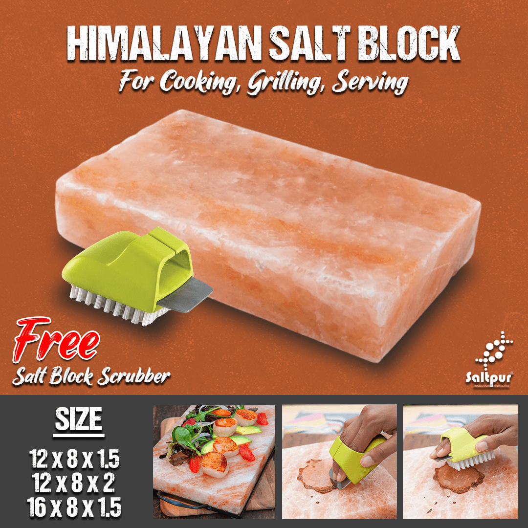 Himalayan Salt Block with Free Block Scrubber